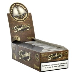 Smoking Brown boite 25x regular double 120 feuilles 