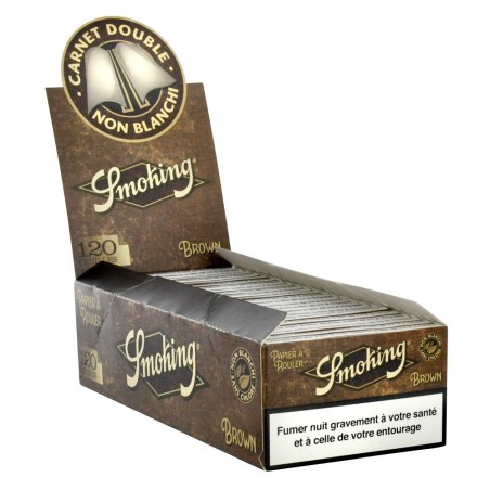 Smoking Brown boite 25x regular double 120 feuilles Smoking Brown boite 25x regular double 120 feuilles